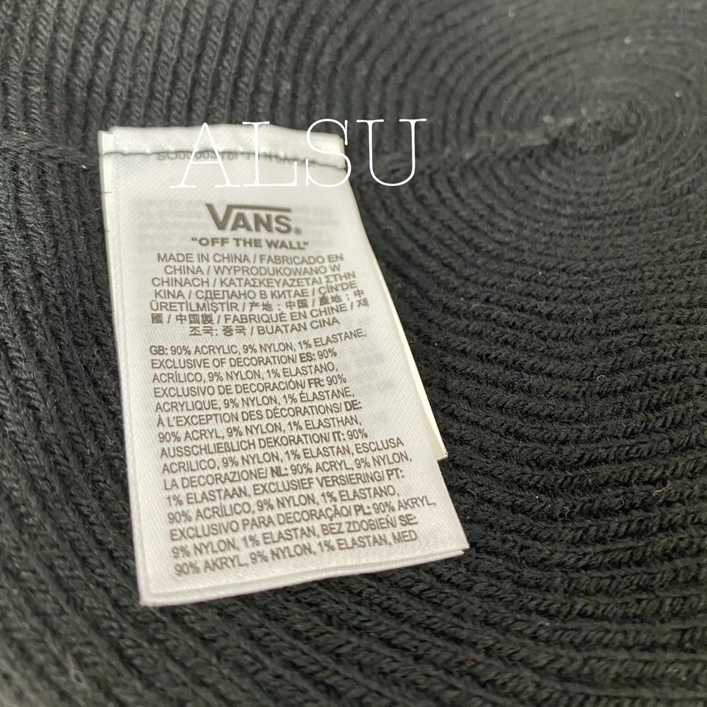 VANS JEWELS Women’s Beret Black Logo - Picture 7 of 7